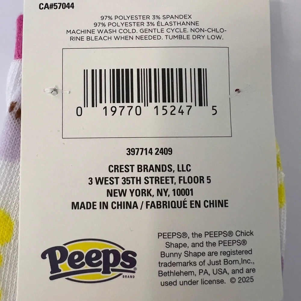 Peeps Themed Socks Set of 3 Womens crew socks Easter Sz 5-9.5 - Picture 5 of 9